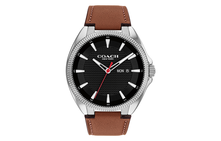 

COACH Часы JACKSON Collection Wrist Watch Quartz Movement Leather Strap Black Dial Men's Watch