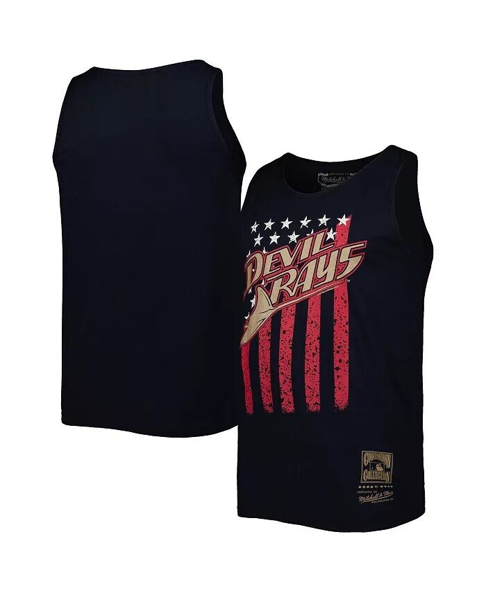 

Мужская темно-синяя майка Tampa Bay Rays Cooperstown Collection Stars and Stripes Mitchell & Ness