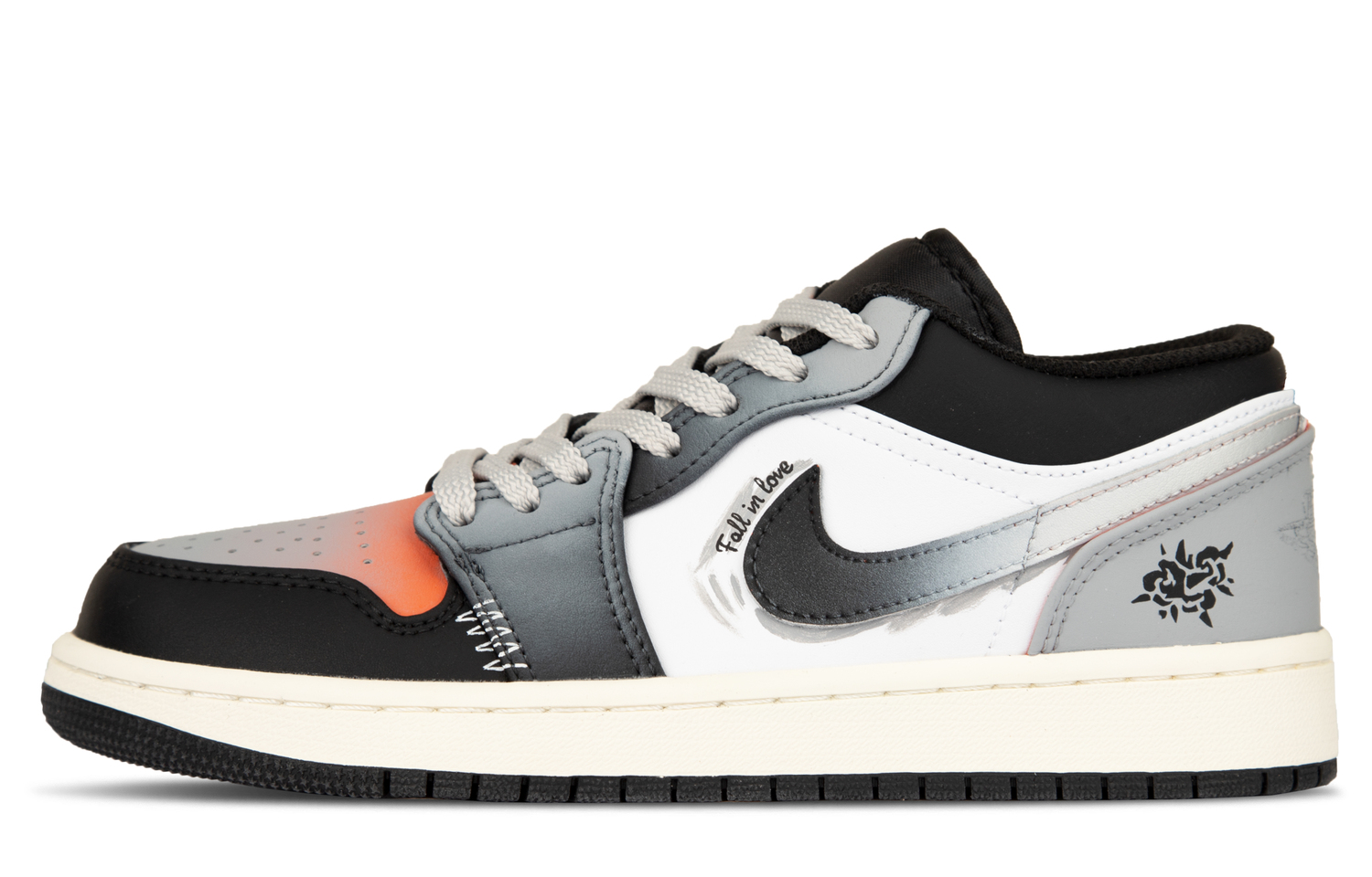 

Jordan Air 1 Cushioning Low top Vintage Basketball Shoes Unisex Gray