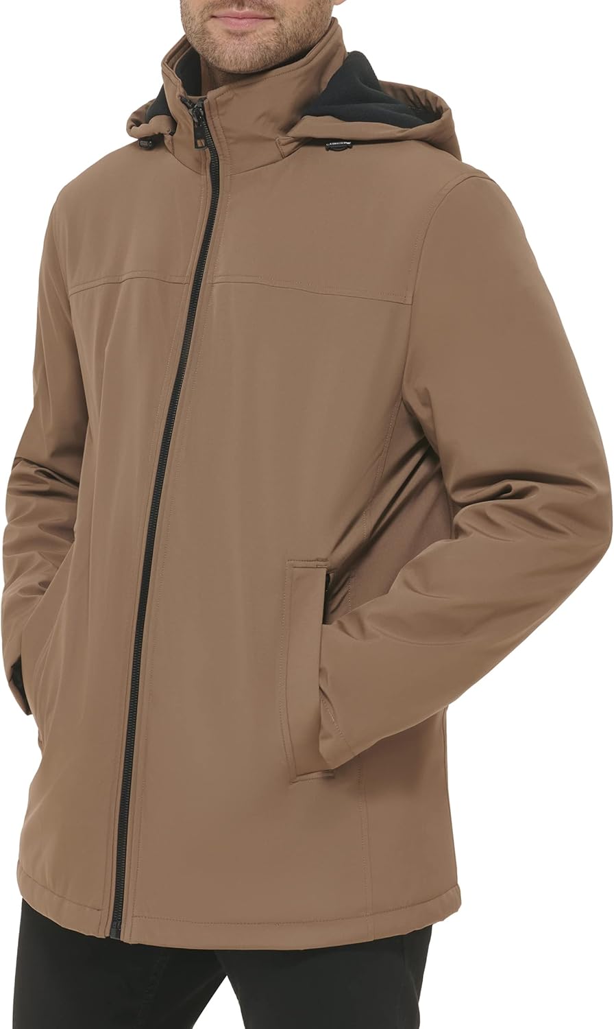 Calvin Klein Mens Водонепроницаемое и ветрозащитное пальто с капюшоном от Calvin Klein Men's осень-зима, Transitional Dark Tan — фото 3
