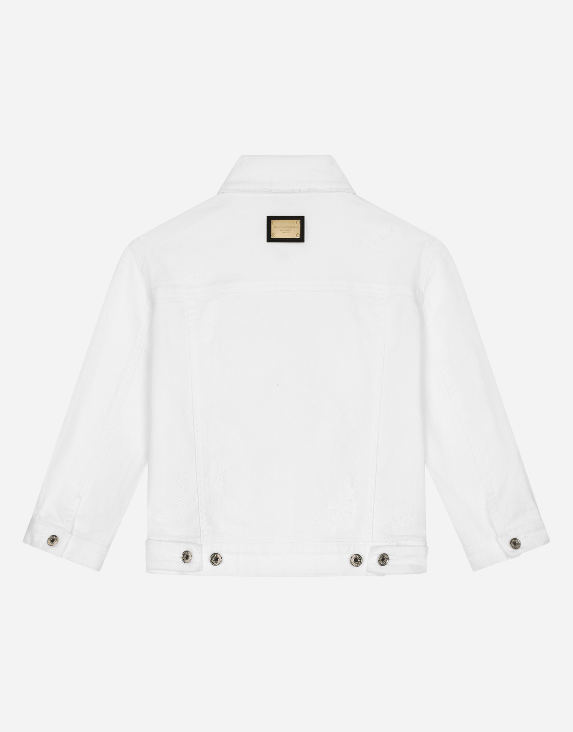 Dolce&Gabbana Белая джинсовая куртка из стрейч-денима — фото 2