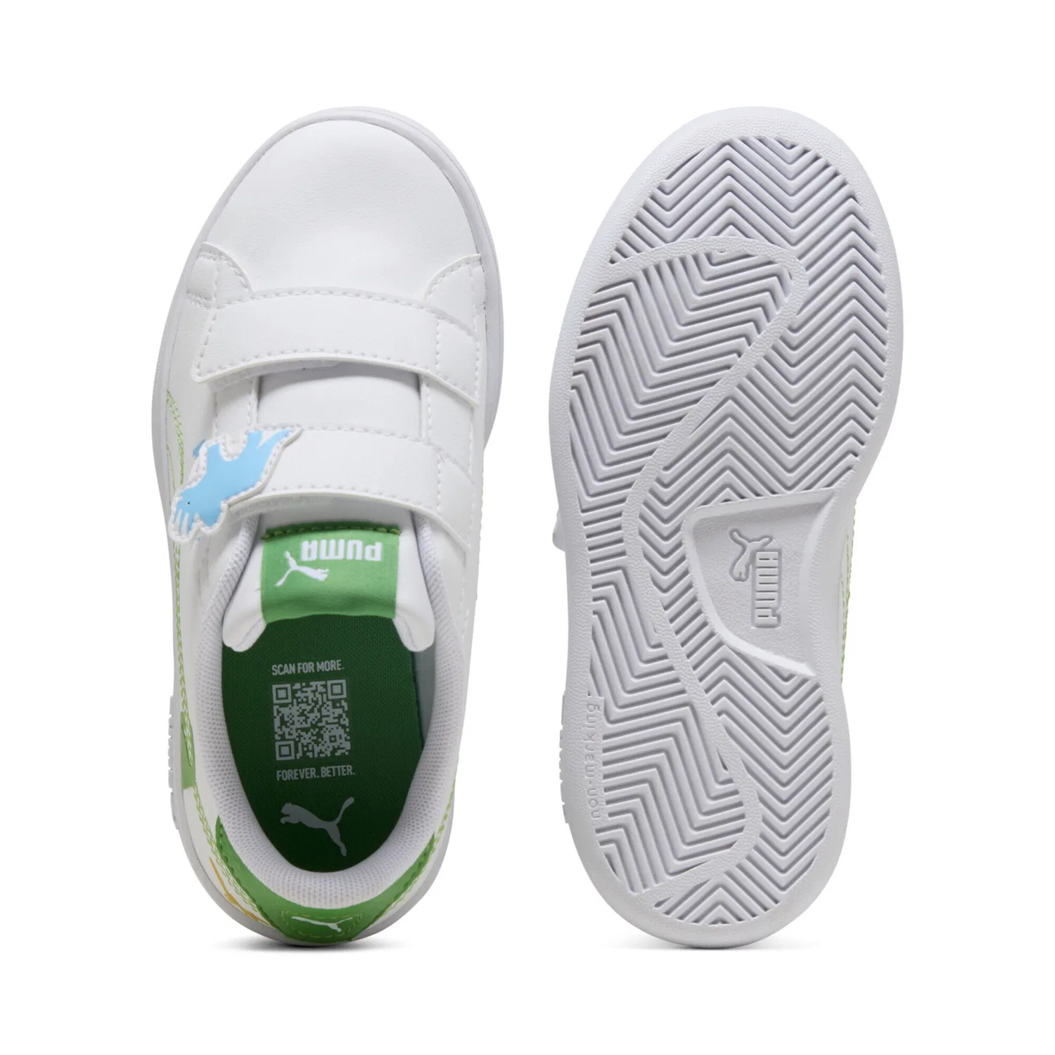 Кроссовки 'Smash 3.0 Dino' Puma, White — фото 3