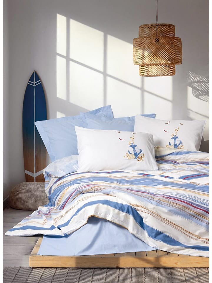 

Постельное белье Elizabed Renforcé Set, цвет blau/weiß