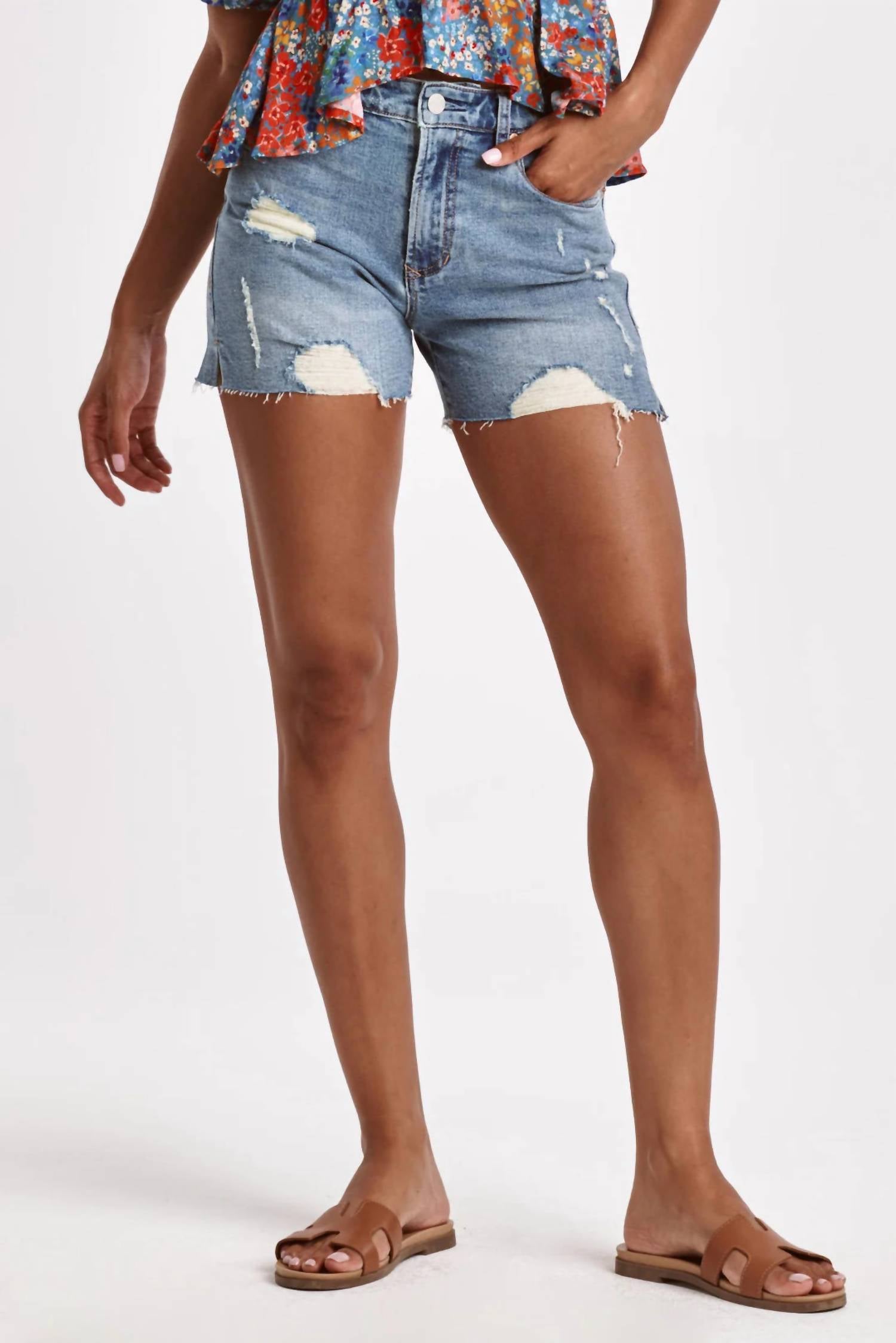 

Шорты Ivy Douque High Rise средней потертости DEAR JOHN DENIM, цвет medium wash