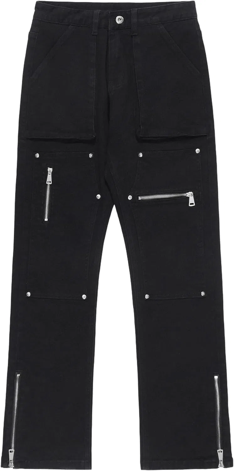 Джинсы свободные, Rivets, Black — фото 4
