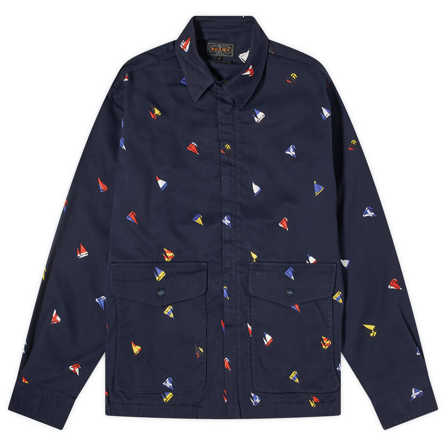 

Куртка Beams Plus Embroidered Boat, темно-синий