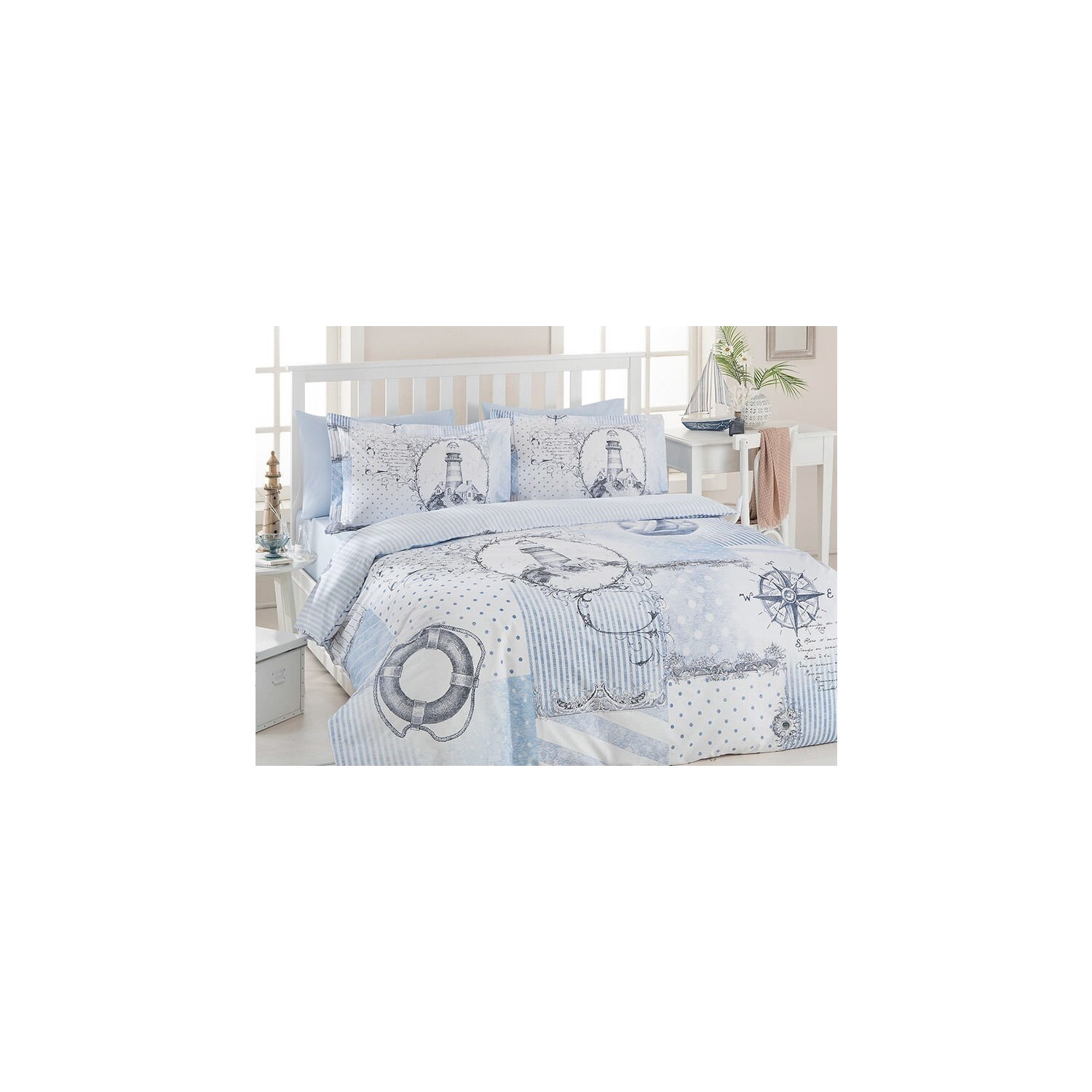 

Özdilek Комплект постельного белья Ranforce Double Blue Light House