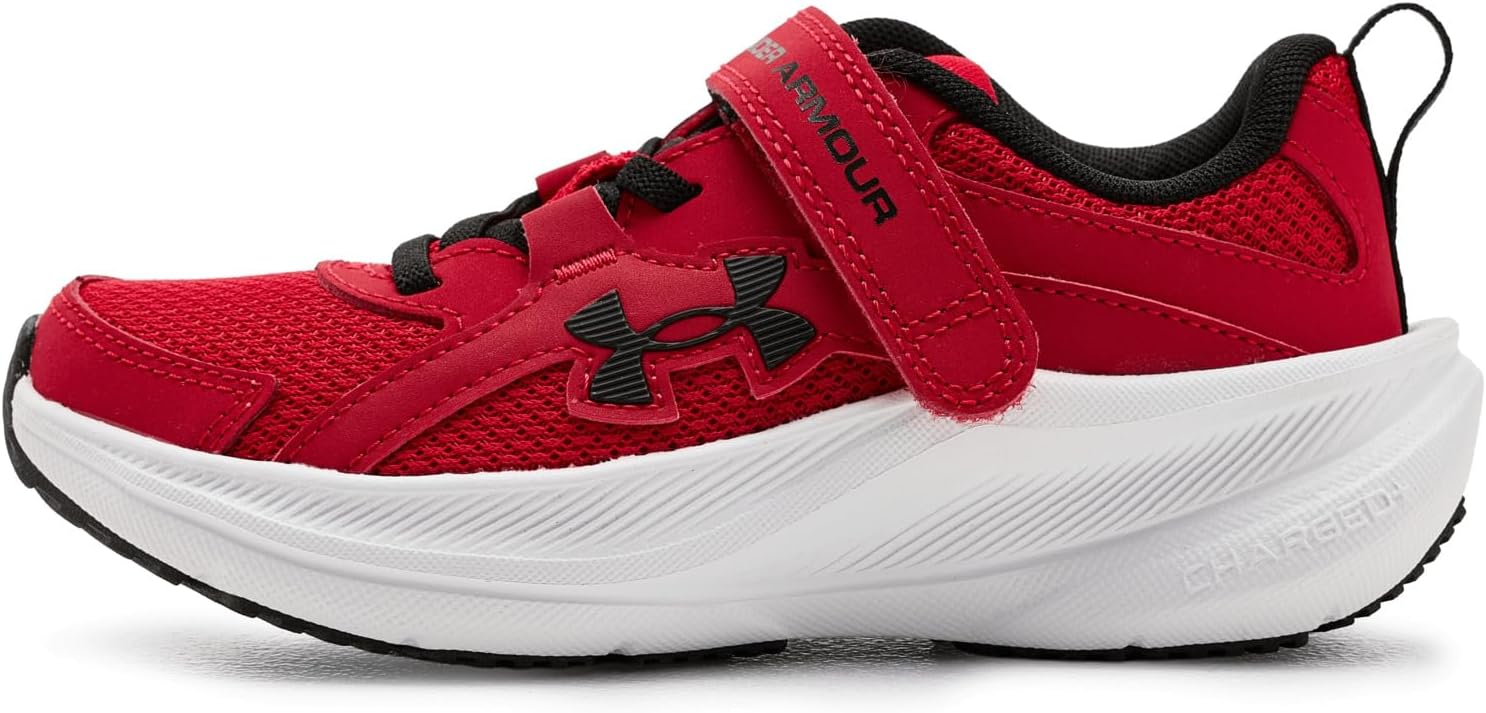 Кроссовки Under Armour для мальчиков Charged Assert 11 с альтернативной застежкой, черный/красный — фото 4