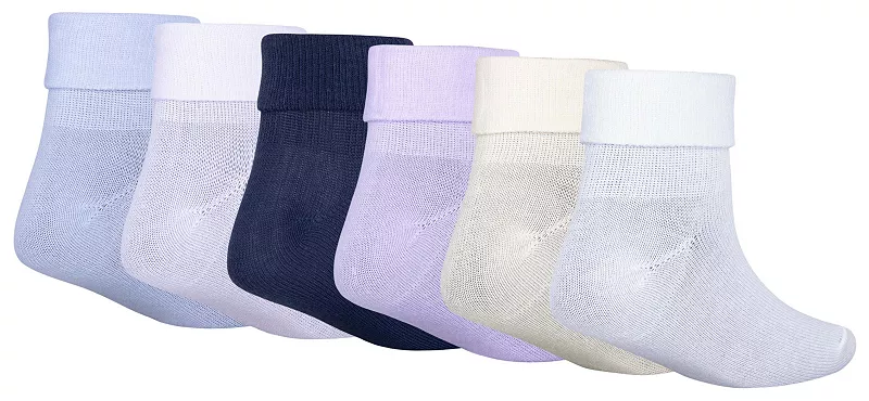 Носки Nike с складками до щиколотки для девочек, набор из 6 штук, цвет Light Armory Blue — фото 2