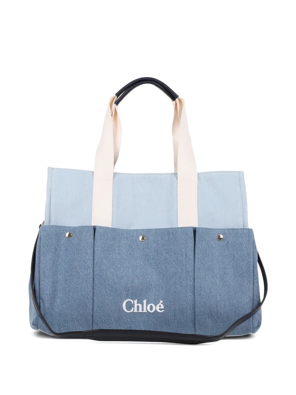 

Сумка для пеленок с вышитым логотипом Chloé Kids, синий
