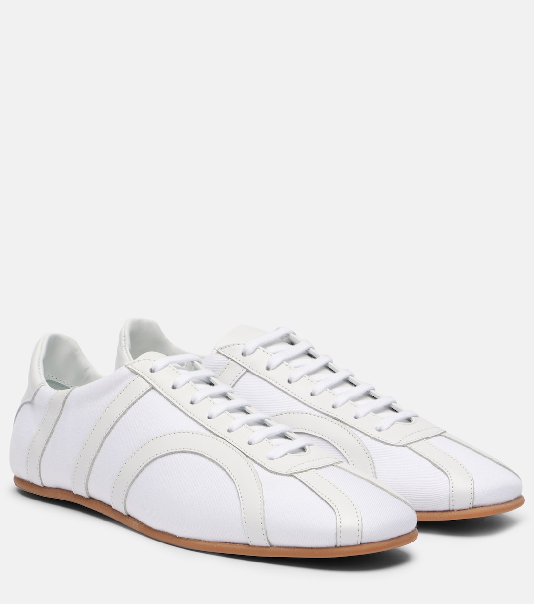 Кроссовки с кожаными вставками Toteme, White 047