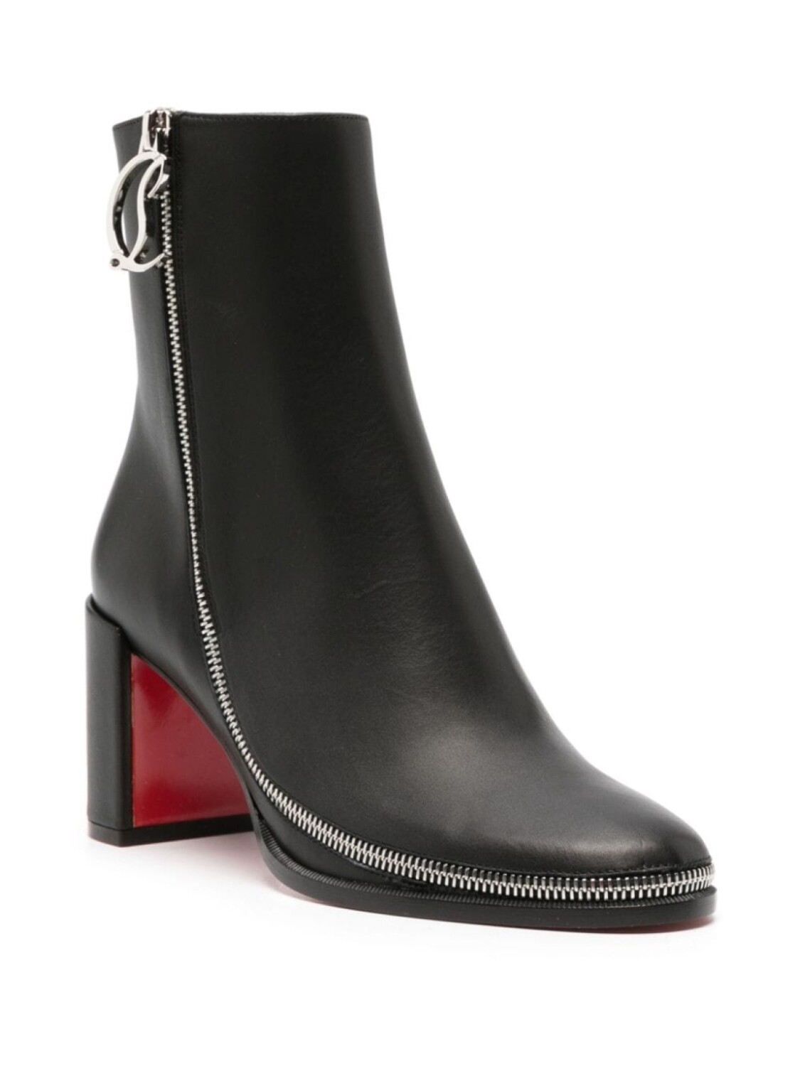 Christian Louboutin ботильоны CL 70 с круговой молнией, черный — фото 2