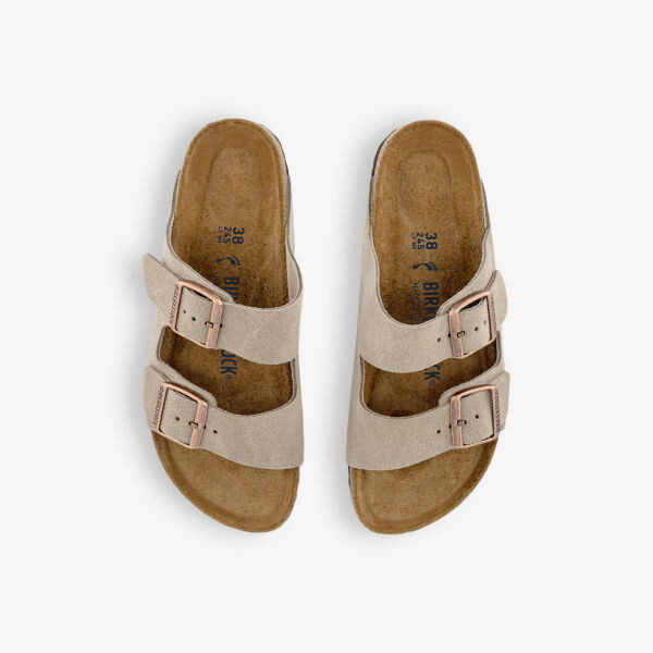 Сандалии Arizona из замши с двойным ремешком Birkenstock, коричневый — фото 2