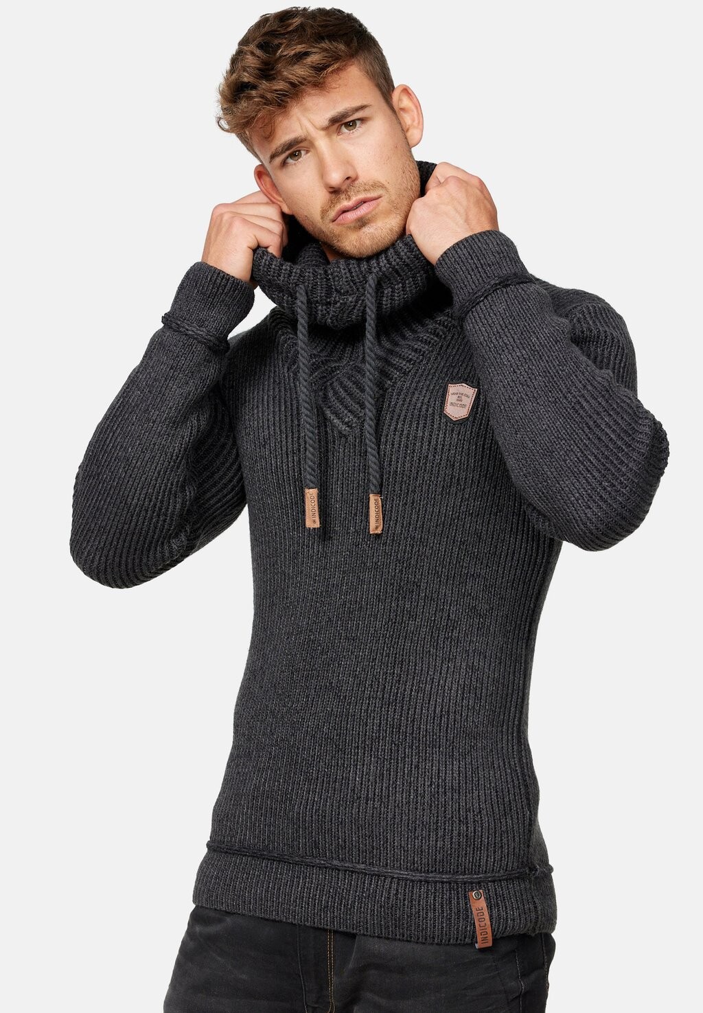 

Вязаный свитер KESHAWN INDICODE JEANS, цвет anthrazit