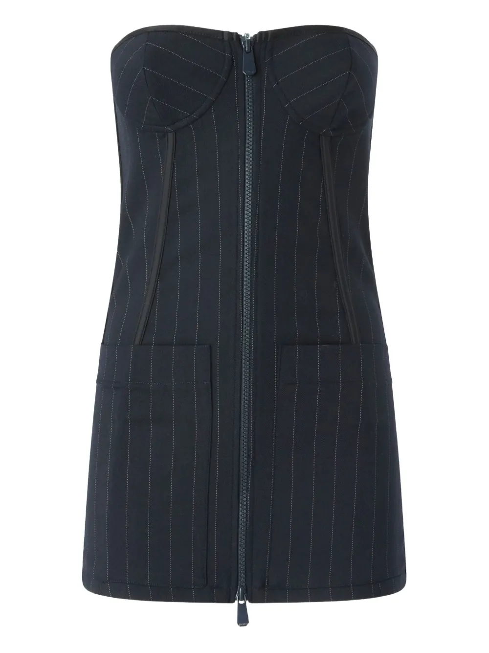 

Полосатый топ на молнии PINKO, синий