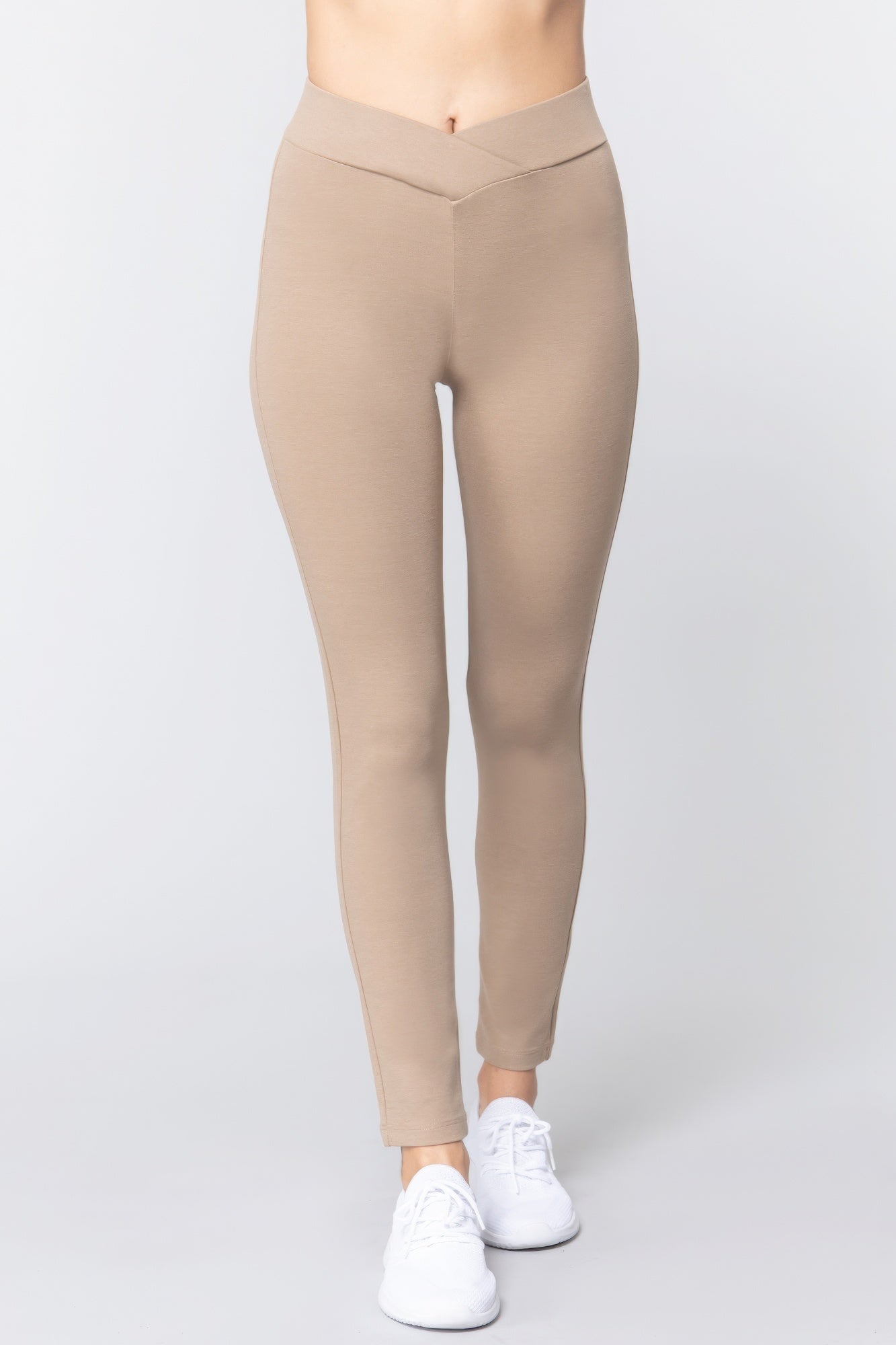 

FASHNZFAB Брюки понте средней посадки, цвет deep khaki