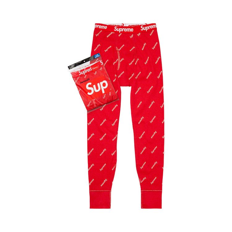 

Брюки Supreme x Hanes Thermal Pant (1 Pack), Red Logos