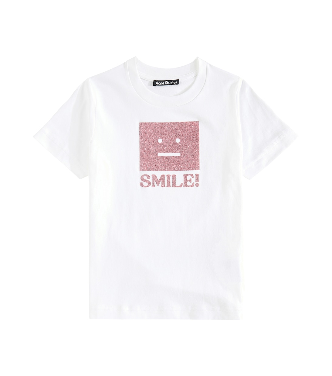 

Футболка Nash Face из хлопкового джерси Acne Studios Kids, Optic White