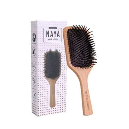 

Naya Wood Hairbrush with Nylon Bristles Sister Young