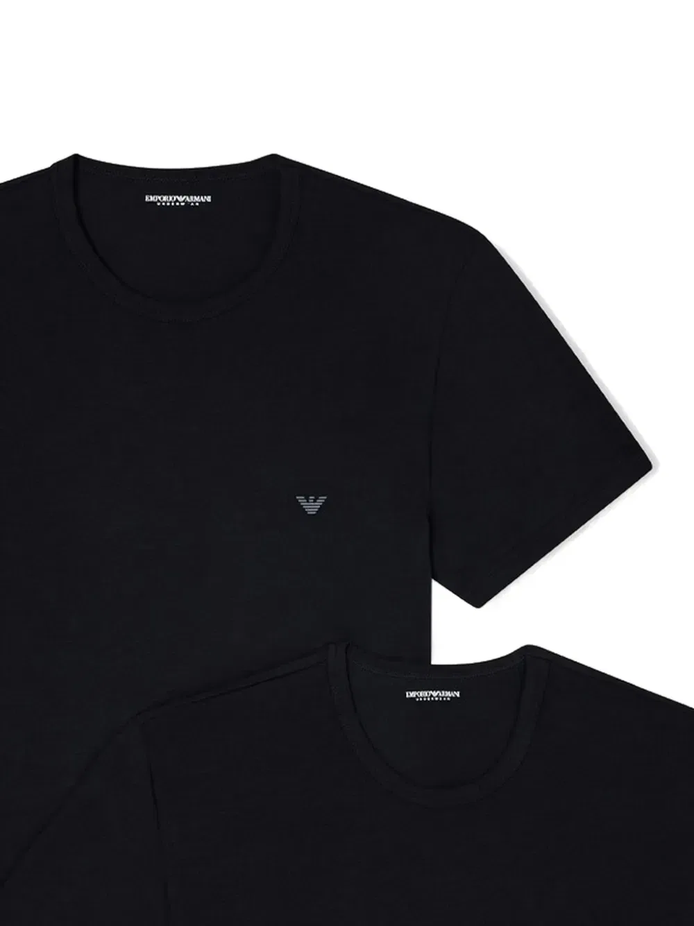 Комплект из двух футболок с логотипом EMPORIO ARMANI, черный — фото 2