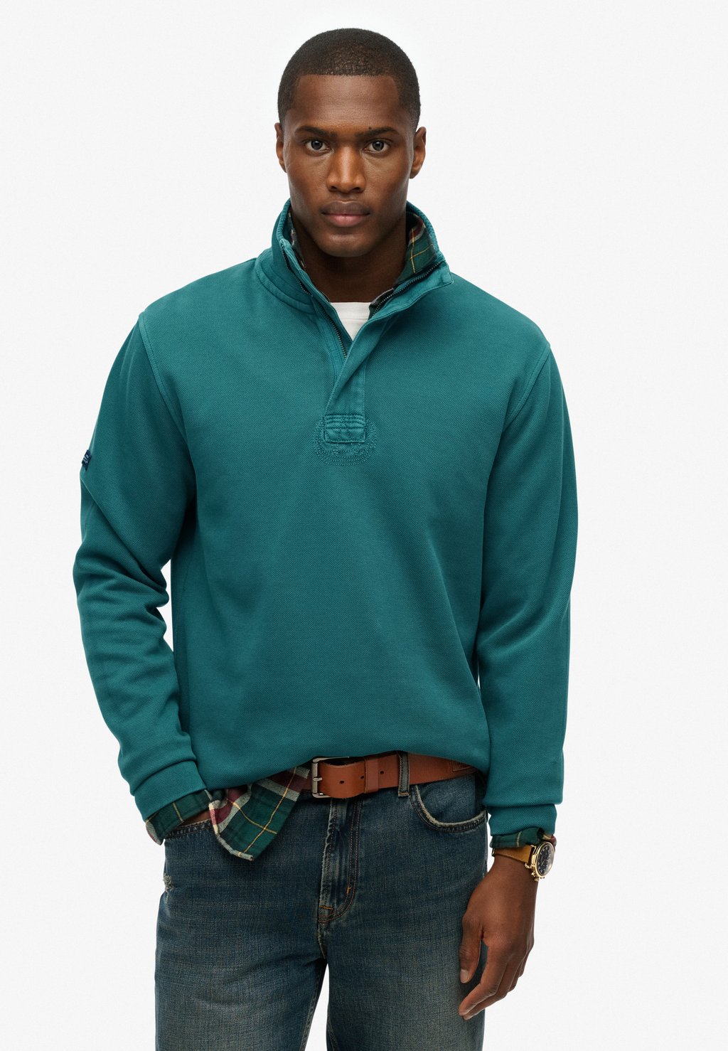 

Лонгслив Superdry, зеленый
