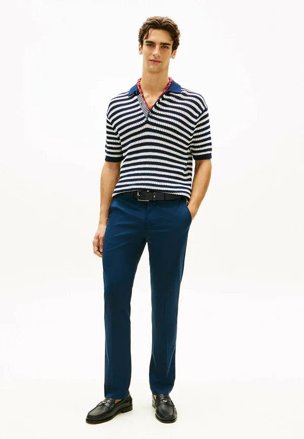 Классические повседневные прямые брюки denton Tommy Hilfiger, Navy Iris — фото 2