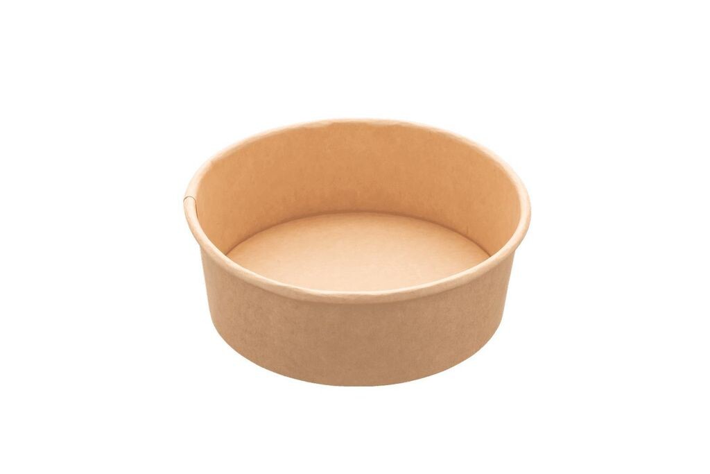 

300x картонная миска, коричневая, 1000/1300мл, круглая, 185мм Plastikbecher