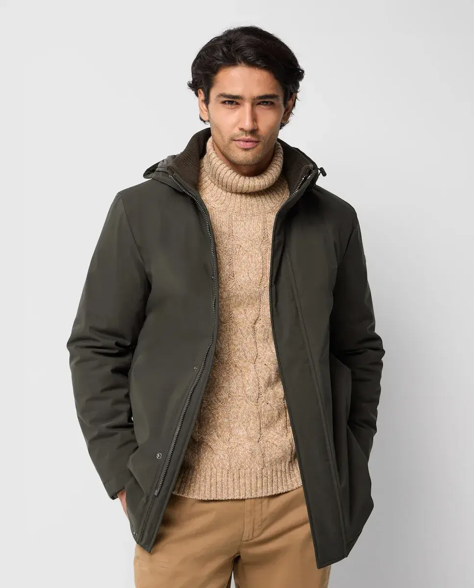 

Мужская парка с капюшоном Pertegaz, темно-зеленый