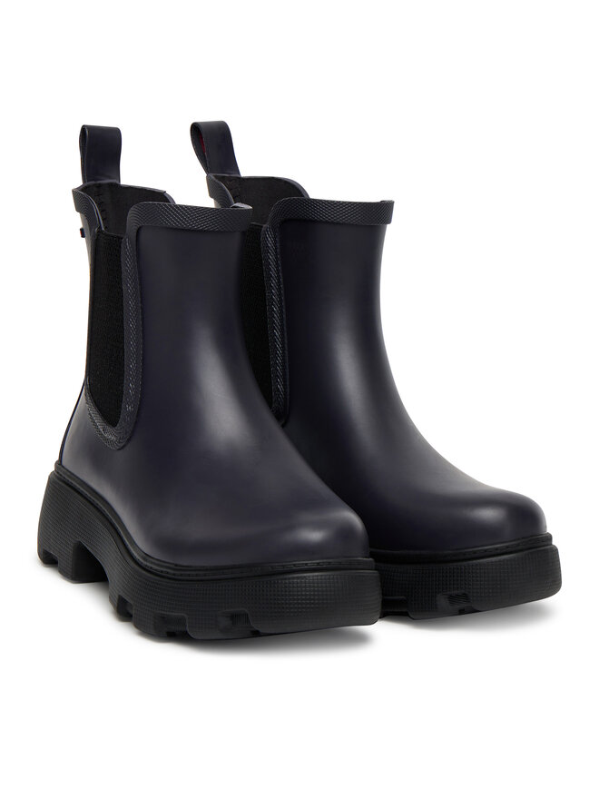Резиновые сапоги Rubber Flag Cleated FW0FW08637 Tommy Hilfiger, синий — фото 2