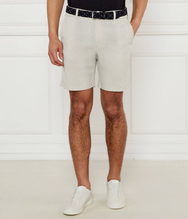 

Льняные шорты ds-2-s Tapered fit Boss Orange, желтый