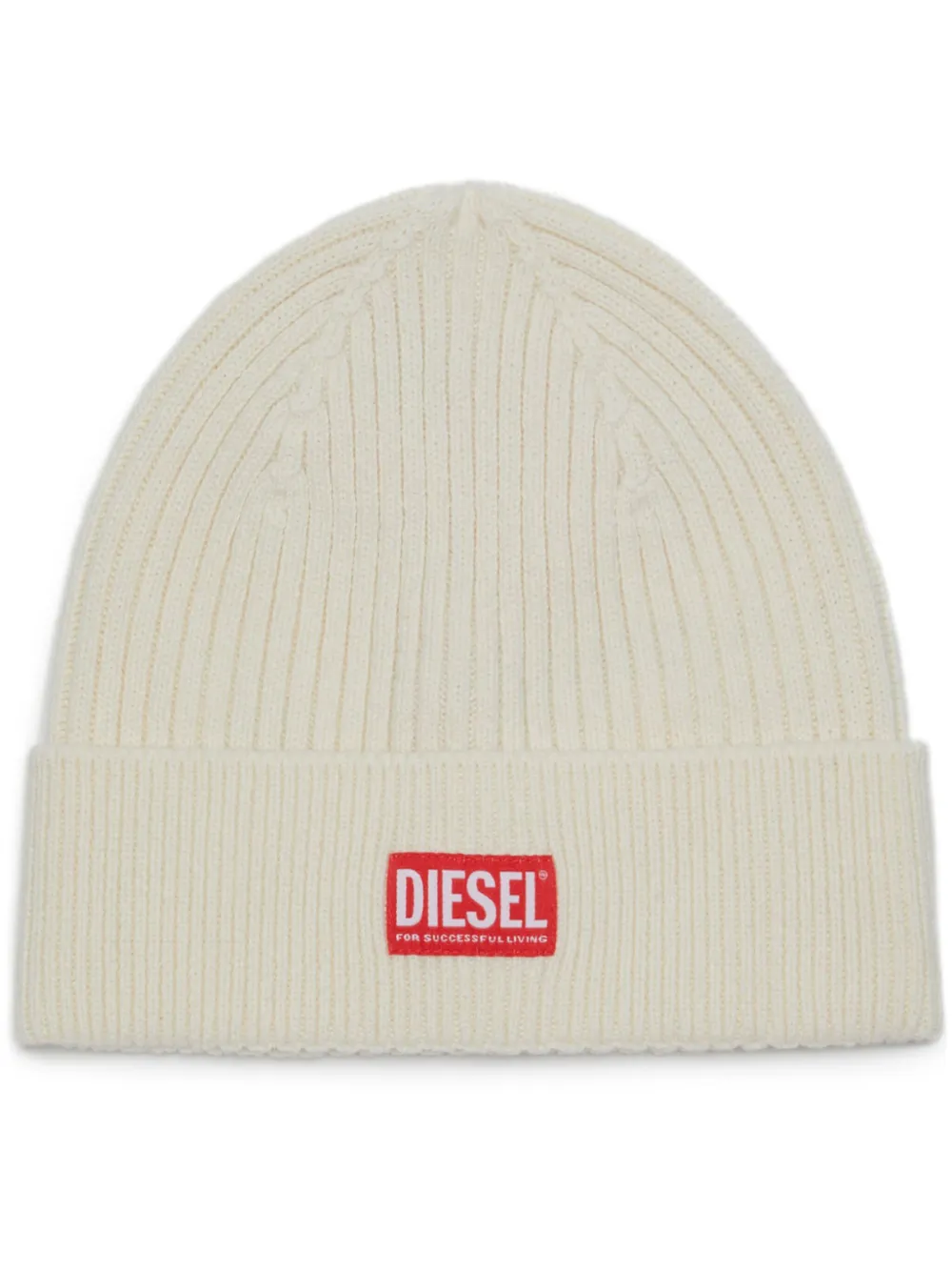 

Шапка бини с нашивкой-логотипом Diesel, белый