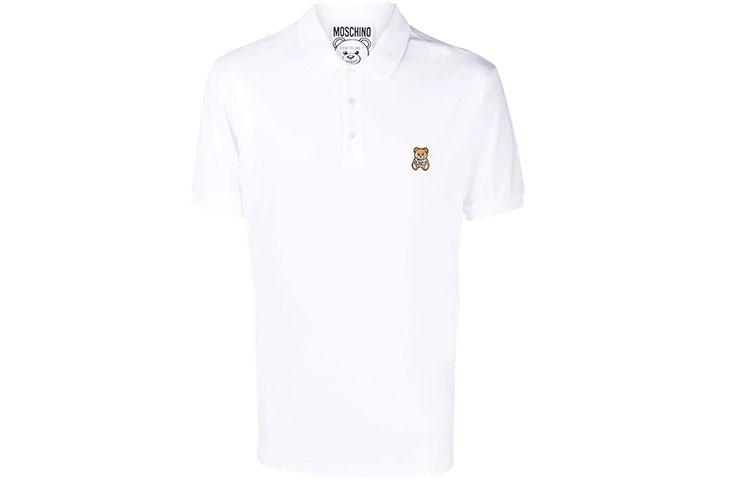 

Футболка поло мужская белая MOSCHINO