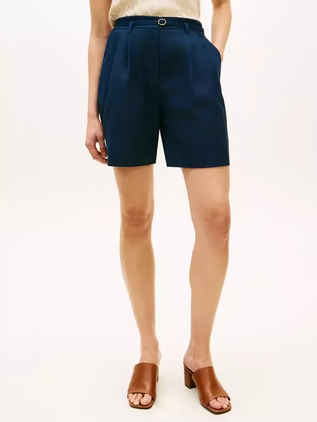 Шорты с широкими штанинами и поясом Tommy Hilfiger, Dark Blue