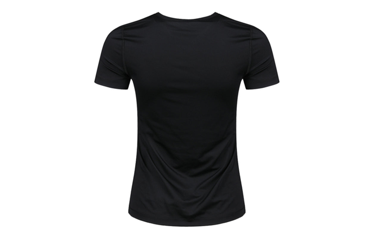 Футболка (WMNS) Nike Pro Mesh Dri-FIT Slim Fit Breathable Quick Dry Training Short Sleeve Black T-Shirt AO9952-010 — фото 3