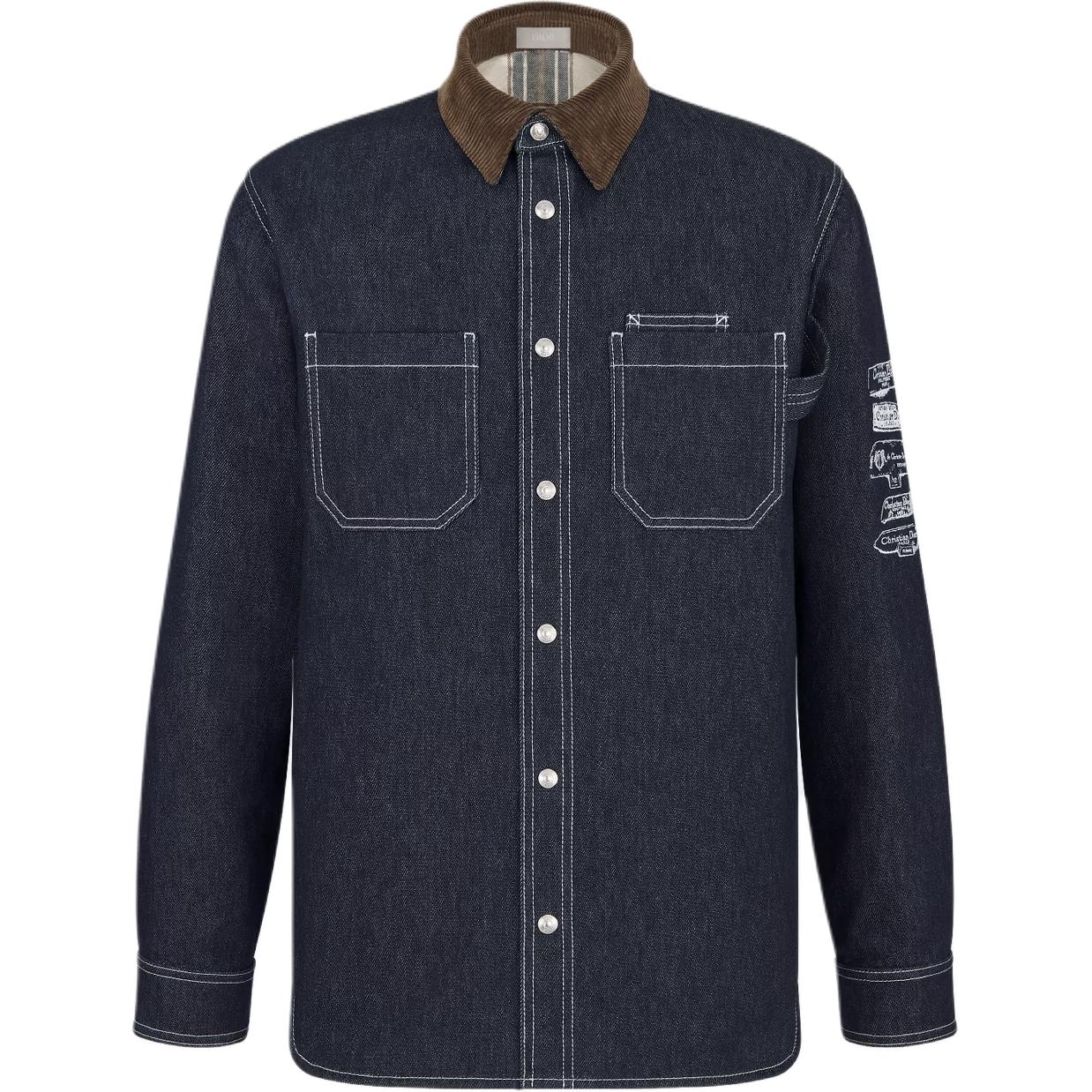 

Мужская архивная коллекция оверсайз рубашка DIOR, темно-синий