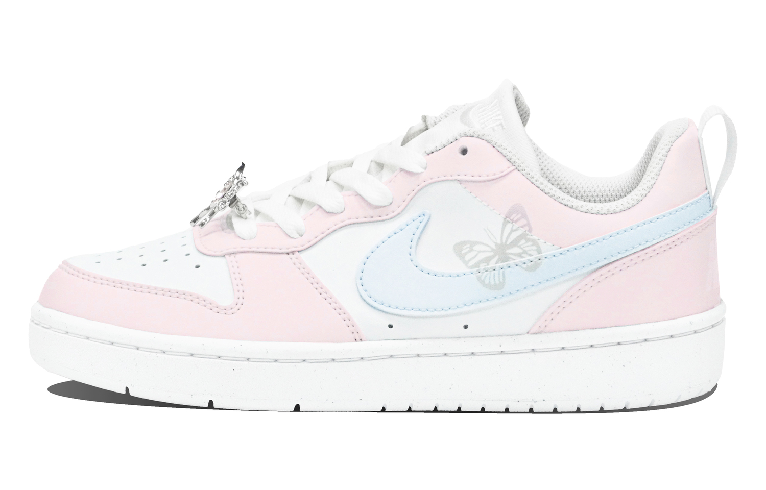 Nike Court Borough Low top Kids' Skateboarding Shoes Blue Pink Teenagers — фото 3