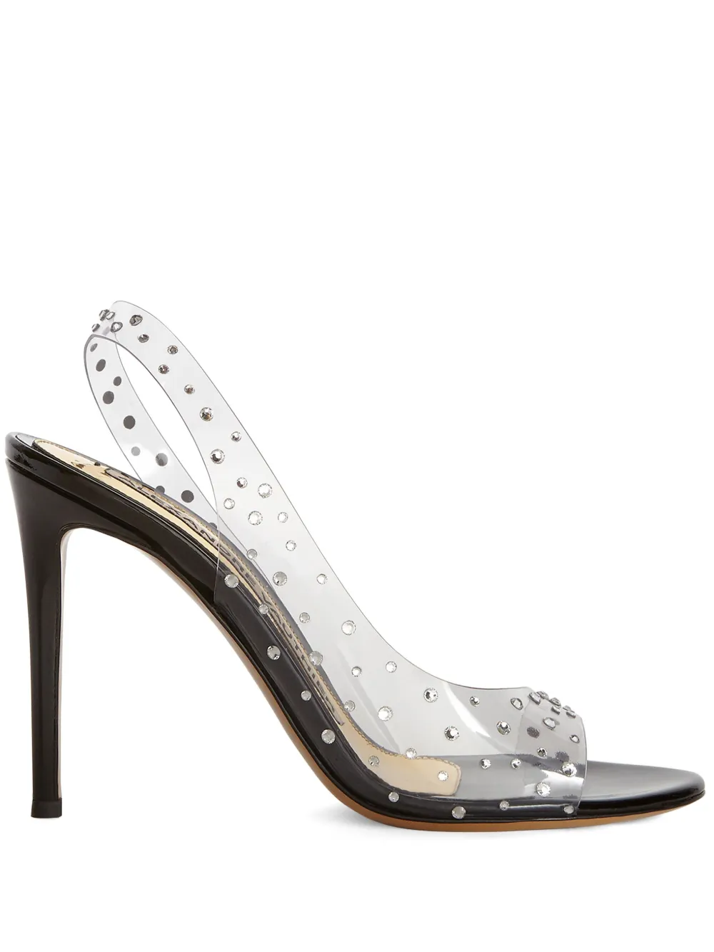 Босоножки Constance 105 с кристаллами Alexandre Vauthier, черный