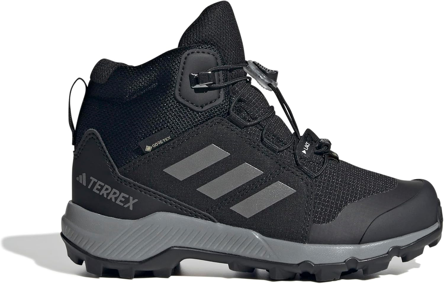 Детские кроссовки Adidas Terrex Ax Endless Ripstop Mid Kids (для детей младшего и старшего возраста) унисекс, черный/серый — фото 2