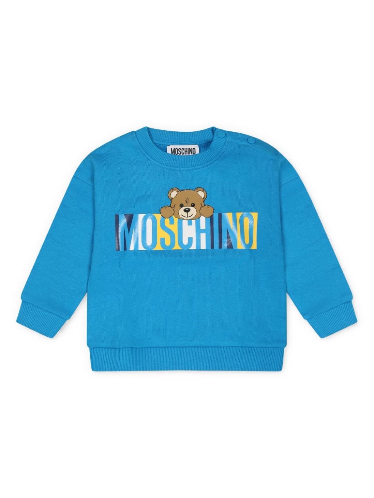 

Толстовка Moschino Kids с принтом Teddy Bear, синий