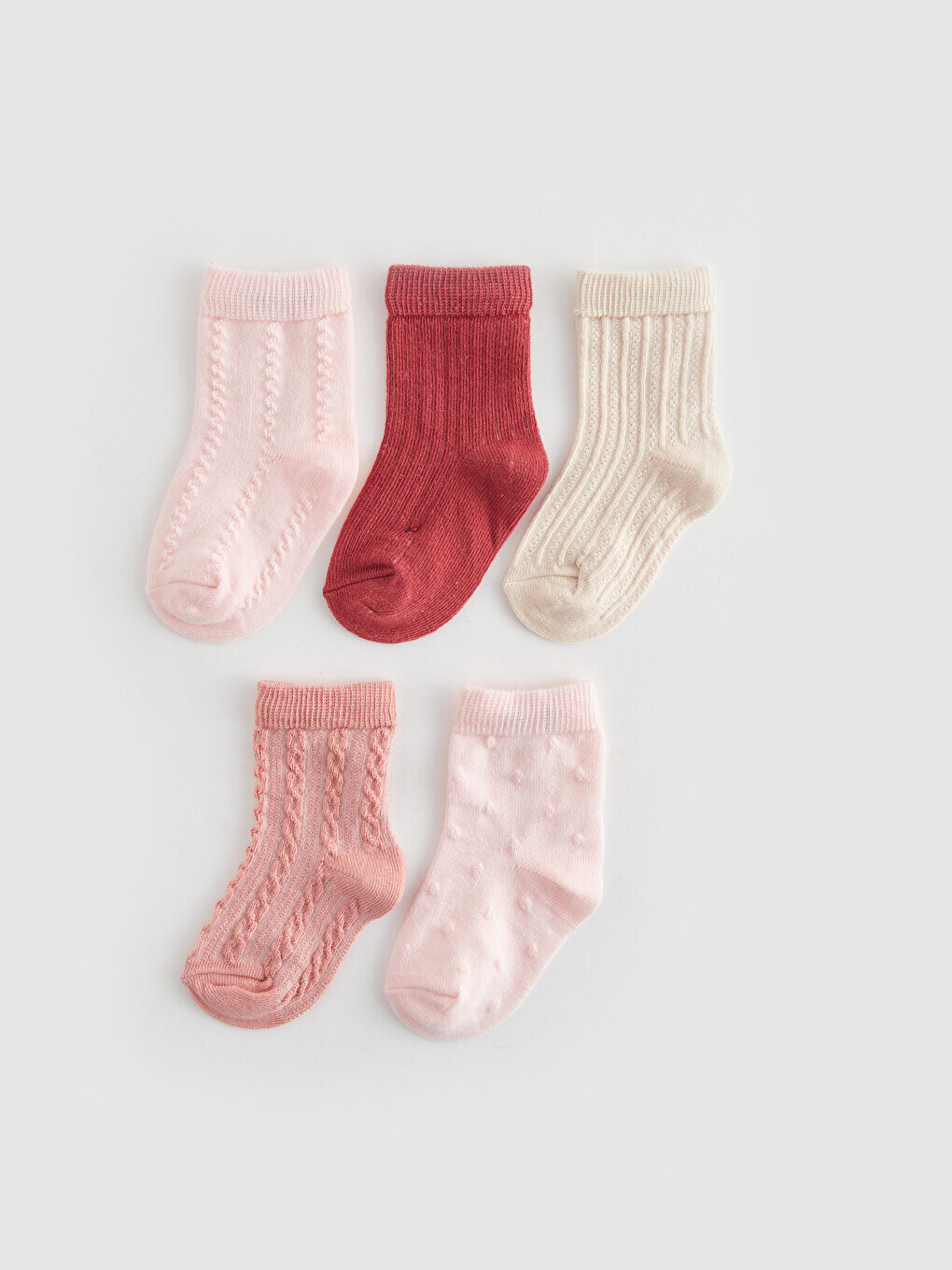 

Носки для маленьких девочек с рисунком, 5 пар носков LCW baby, детский розовый