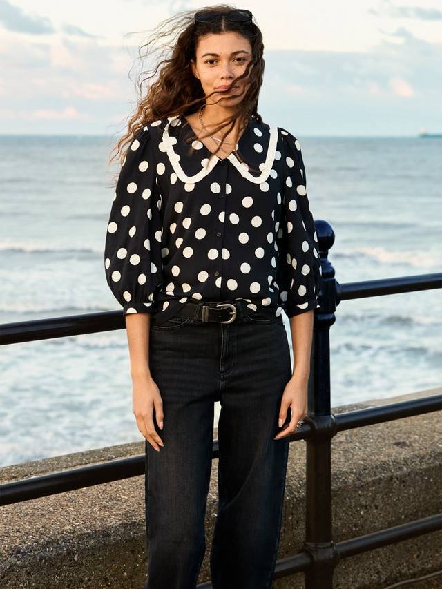 

Блузка Sosha в горошек Baukjen, Black/White