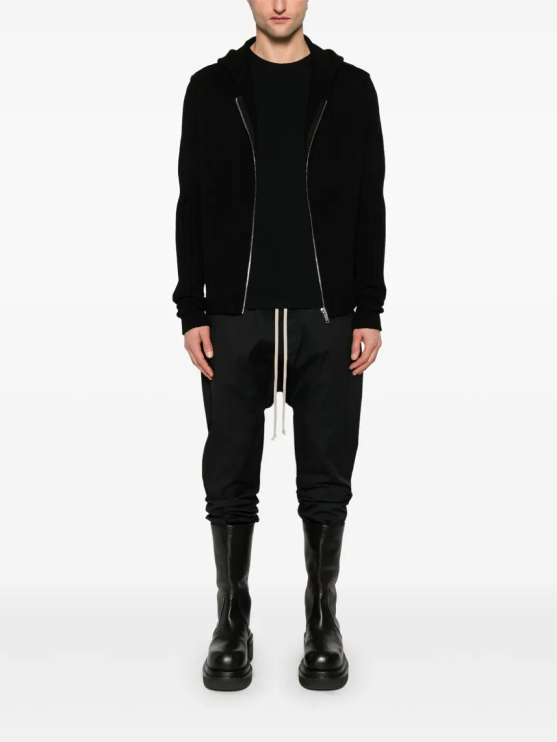 Rick Owens худи на молнии, черный — фото 2