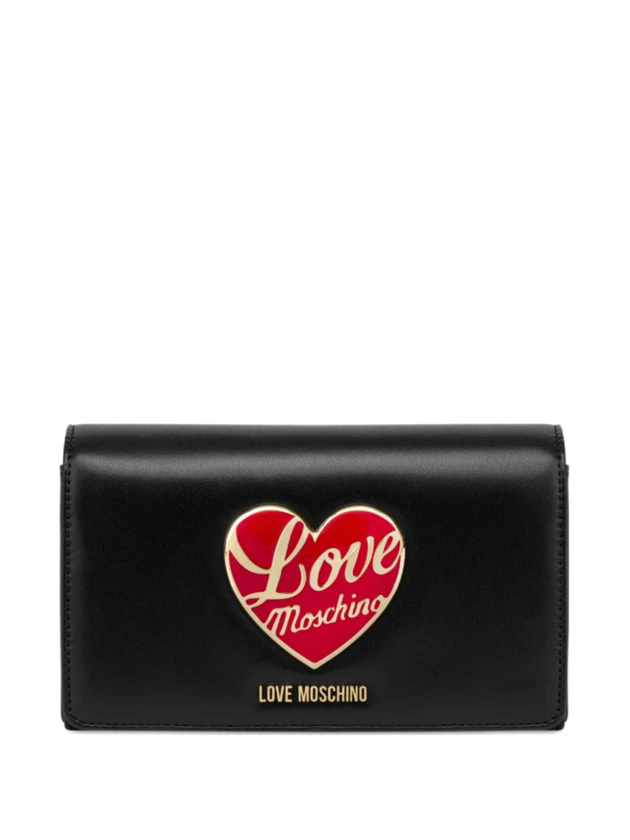 

Love Moschino клатч с аппликацией, черный