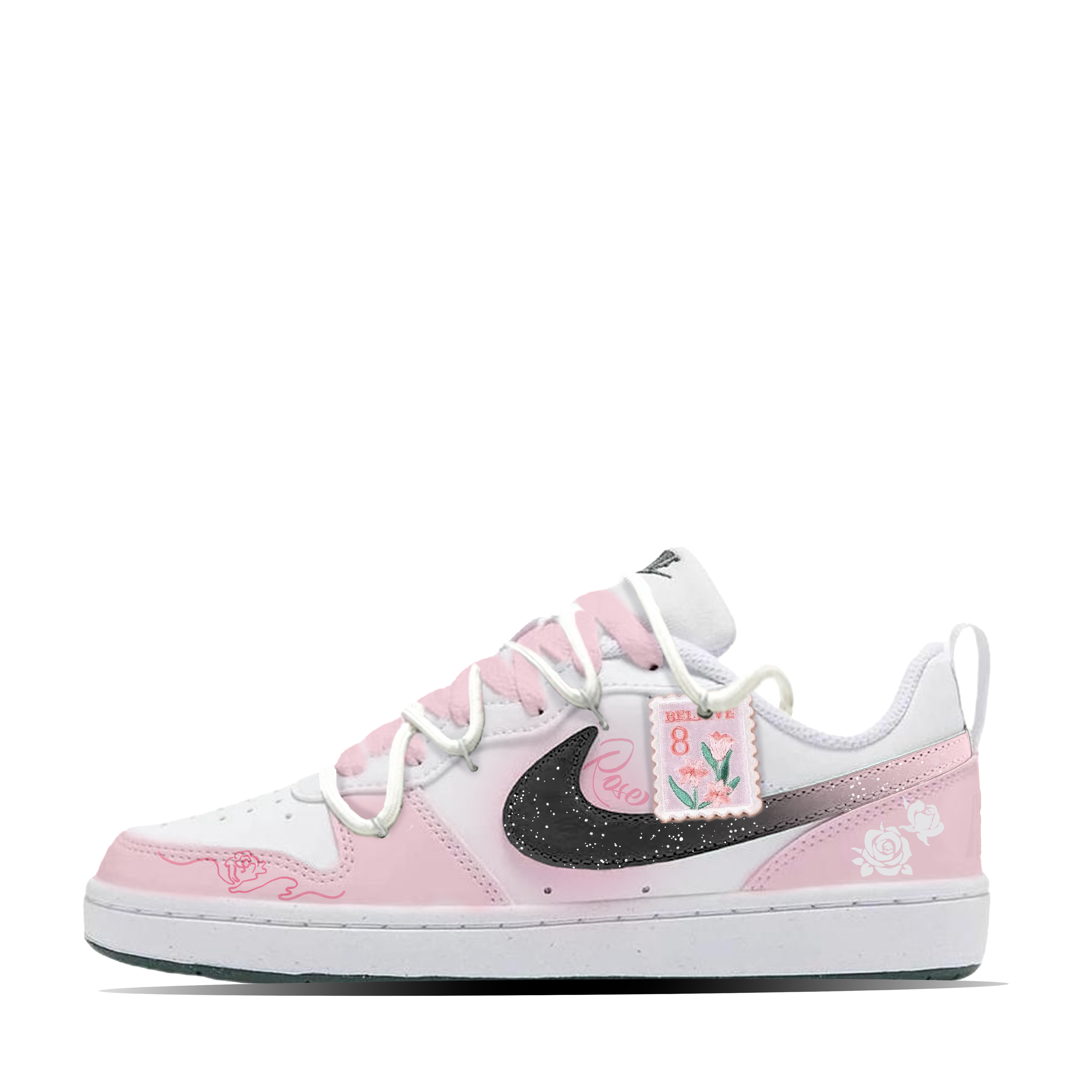 

Детские скейтерские кроссовки Court Borough для младших школьников Nike, черный/розовый