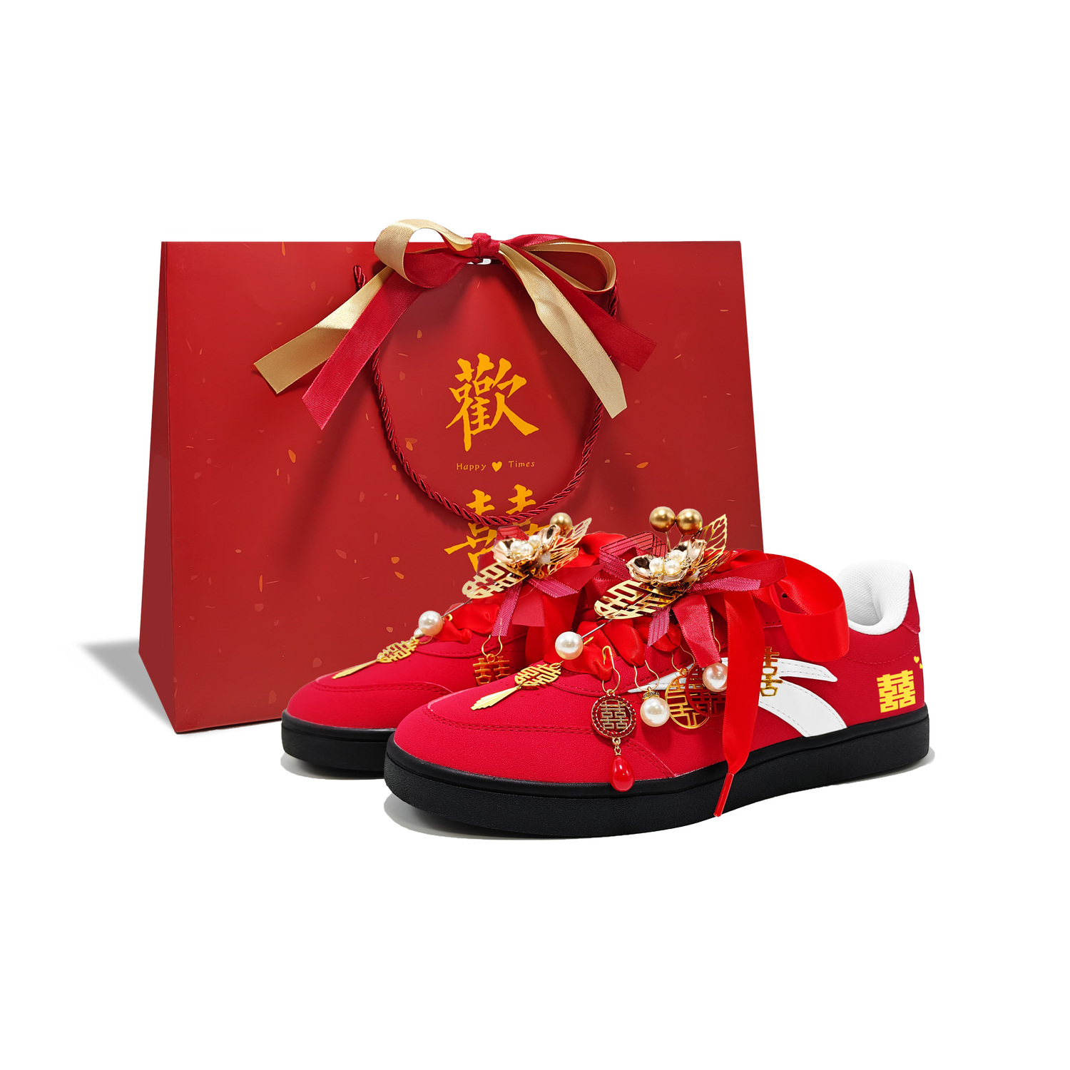 

Активные устойчивые к истиранию балансировочные низкие кроссовки для скейтбординга Unisex ANTA, красный