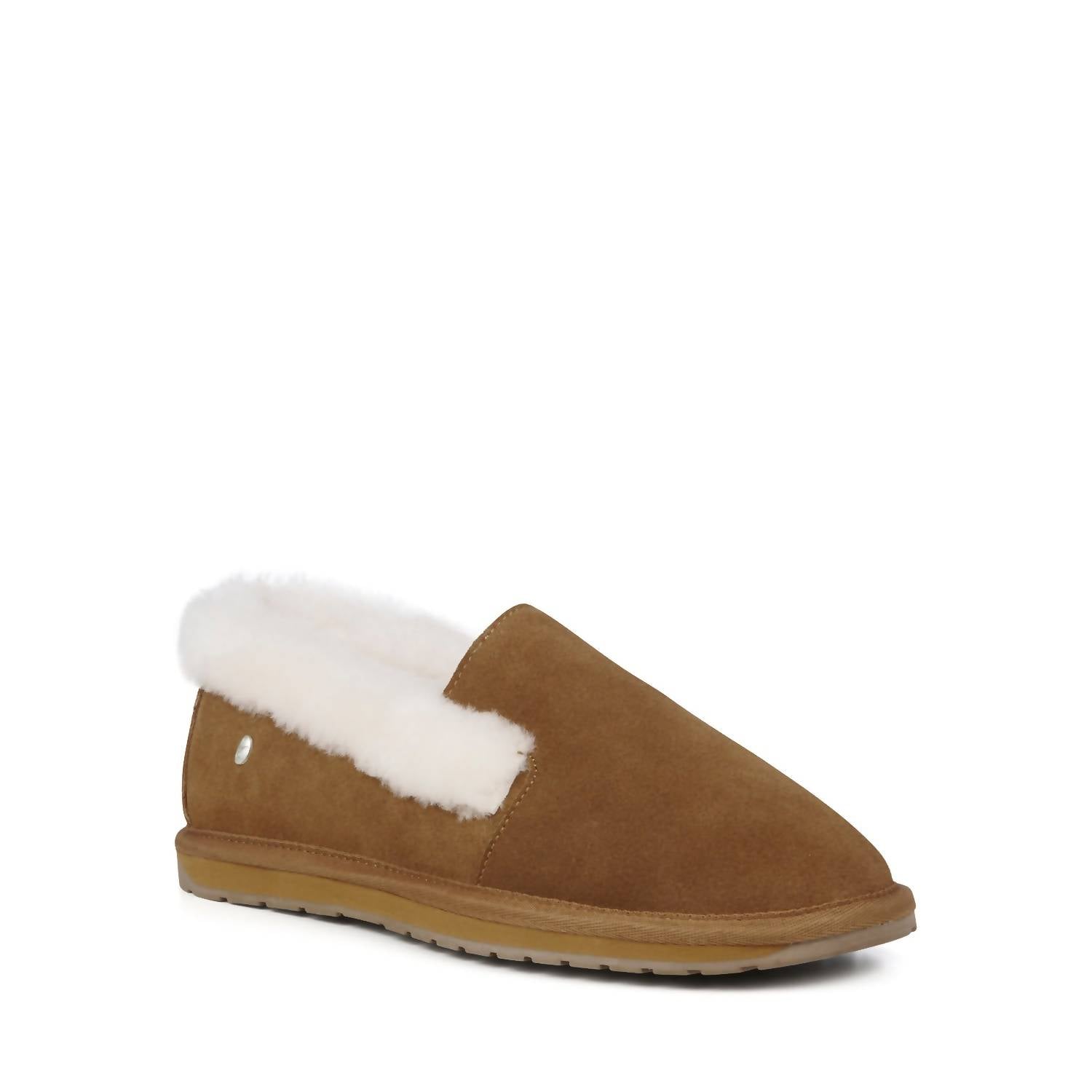 Женские тапочки Blanche Cuff High Vamp в каштановом цвете EMU Australia, цвет chestnut
