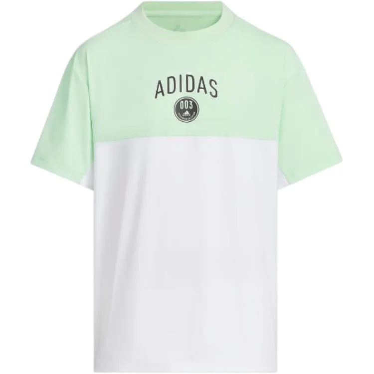 Adidas Футболка белая/ярко-желтая детская