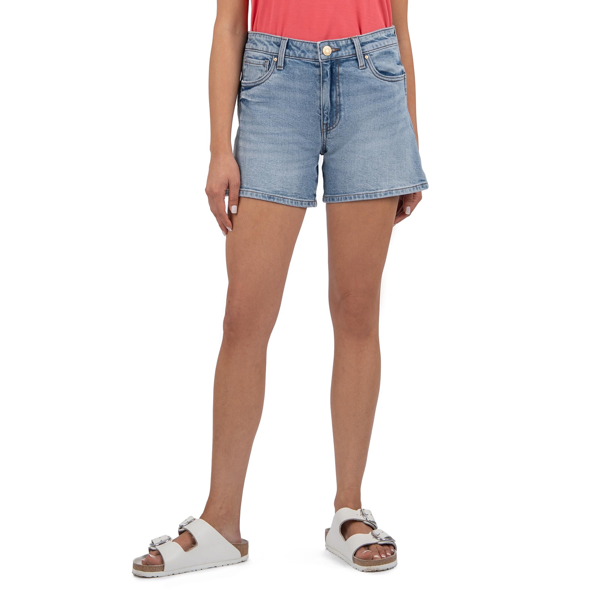 

Шорты KUT from the Kloth Jane High Rise Long Short With Regular Hem, Peaceful with Medium Base Wash