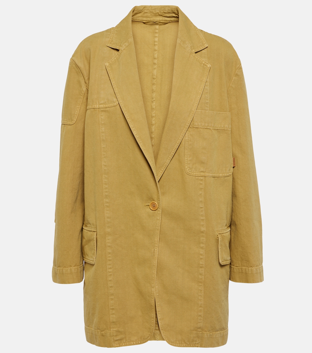 

Блейзер свободного кроя Dizzy из хлопчатобумажной ткани Max Mara, Senape