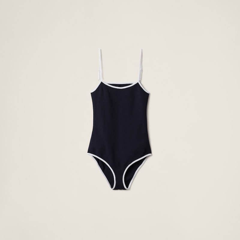 

Технический сетчатый купальник Miu Miu, мультиколор